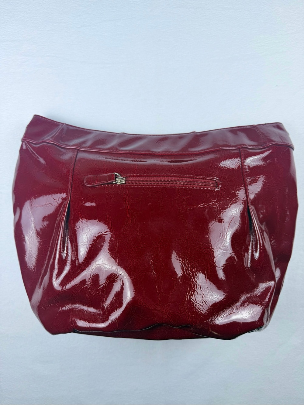 Miche Monica Red Faux Patent Leather Interchangeable Handbag Shell Medium Tote - Picture 5 of 9